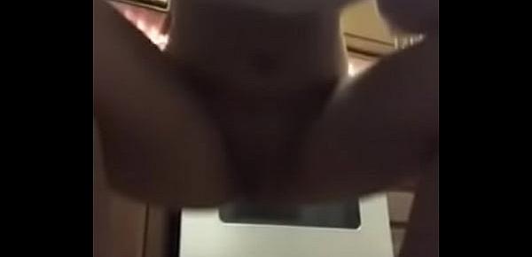  Masturbating in the kitchen while family is home